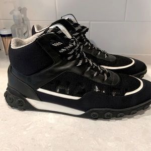 Chanel fabric and suede black mix sneaker